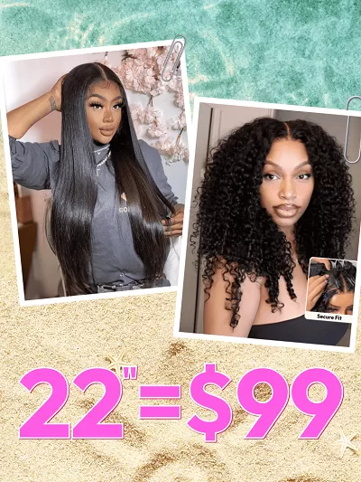 InvisiBlend Drawstring Finger Coil Ends V Part Curly& Straight V Part Human Hair Wig