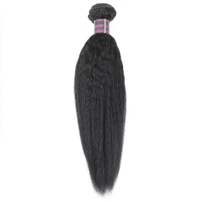 Ishow Yaki Straight Hair Weave Bundles Human Hair Bundles Yaki Human Hair Extension Natural Black Color