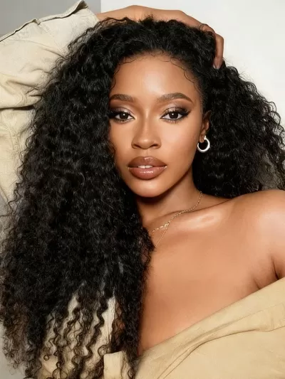 UNice Bye-Bye Slip™ 7x5 Lace Natural Black 4D Mixed Texture Burmese Curly Wig