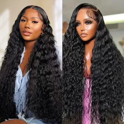 Ishow Water Wave Lace Front Wig 13x6 HD Lace Frontal Wig 40 Inch Glueless Human Hair Wigs
