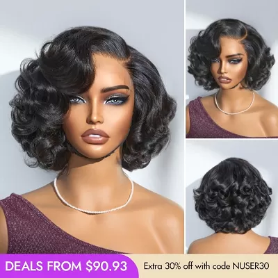 1 SEC INSTALL WIG | Mature Boss Brown Ombre Highlight / Natural Black Loose Wave Glueless Minimalist HD Lace Wig