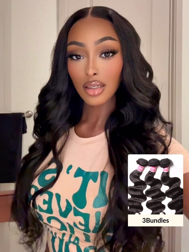 Affordable Remy Human Hair Brazilian Body Wave Hair 3 Bundles Human Hair Weave