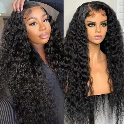 Ishow Glueless Water Wave Wigs HD Lace Frontal Wigs High Density Human Hair Wig with No Glue Pre-Plucked