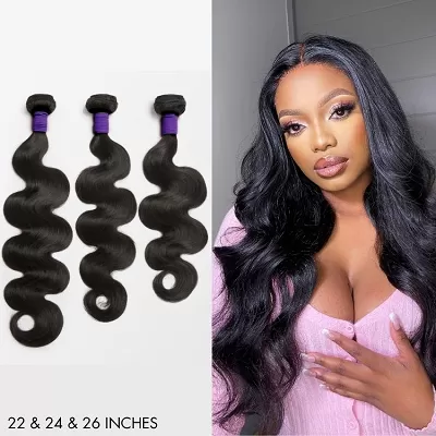 Upgraded Brazilian Hair / 3pcs Body Wave 100% Virgin Human Hair Bundles