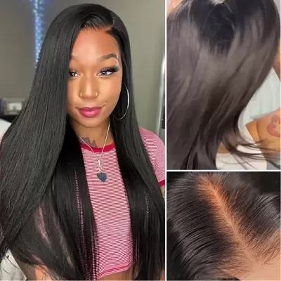 PreMax 2.0 Wigs / Nature Max Yaki Straight Ear-to-ear Glueless 13x5 Frontal HD Lace C Part Wig