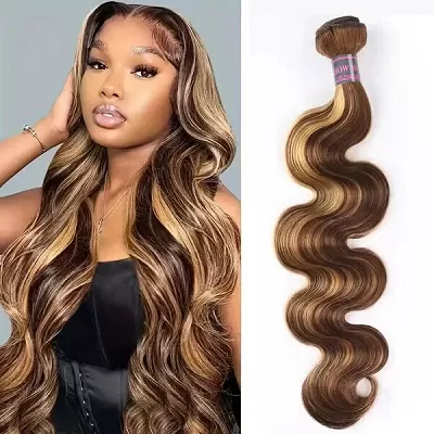 Ishow Hair Brazilian Hair P4/27 Honey Blonde Body Wave/Straight Hair/Loose Deep Wave Human Hair Bundles 10-30 Inch