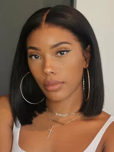 7x5 Bye-Bye Knots Put On And Go Glueless Lace Bleached Knots Bob Wig 150% Density