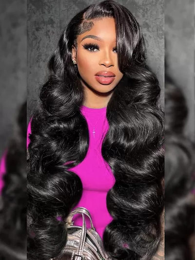 13x4 Pre-Cut Lace Front 3D Body Wave Wig Pre-Cut & Pre-Pluck & Pre-Bleached Pre-Everything Wig 150% Density