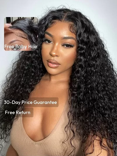 7x5 Bye-Bye Knots™ Wig Quick Glueless & HD Lace Wet & Wavy Water Wave Invisible Knots Wig With Free Baby Hair Service