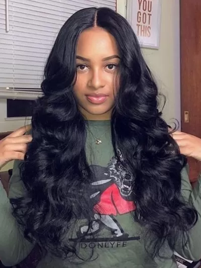 Body Wave Beginner Friendly V Part Wig 30 Seconds Quick Install Natural Black No Leave Out No Glue