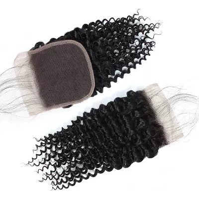 Ishow Virgin Curly Human Hair 4*4 Lace Closure with Baby Hair