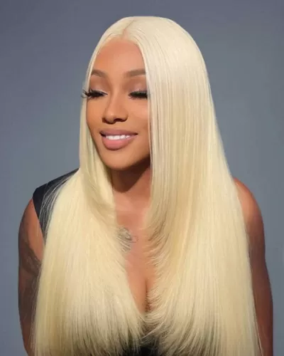 Arabella 6x5 invisible knots Glueless 613 Blonde Silky Straight Bob Wig Pre-cut Lace Beginner Friendly