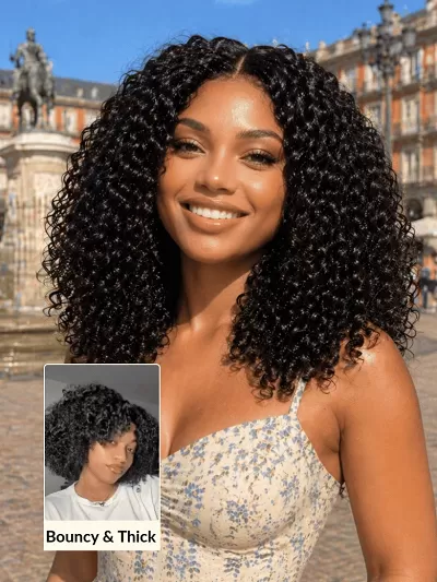 7x5 Pre Cut 200% 4C Kinky Edge Baby Hair Curly Pre-Cut Lace Human Hair Wigs Bleached Knots With Invisi Drawstring