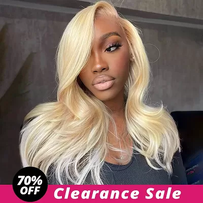 Ishow 613 HD Transparent Lace Front Wig Honey Blonde Body Wave/Straight Human Hair Wig Pre Plucked