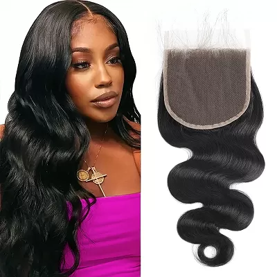 Ishow Hair Body Wave Straight Hair 4x4 Lace Closure Brazilian Lace Closure with Baby Hair