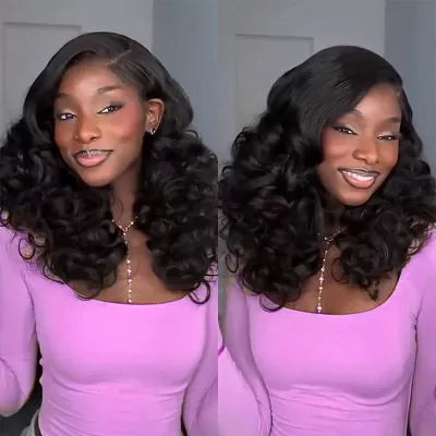 Ishow Funmi Curly Luxurious Human Hair Wig Pull Go Thick Bouncy 5x5/13x4 Pre-Cut Lace Glueless Wig