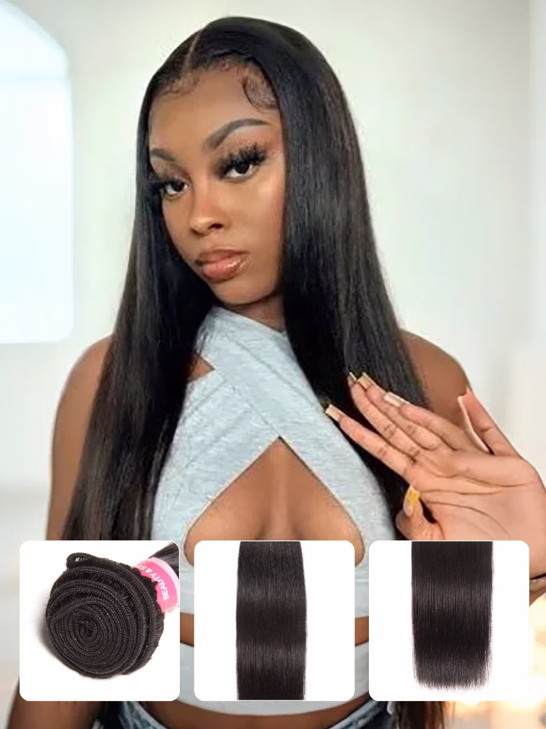 Straight Hair Weave 1 Bundle 8"-30" Remy Human Hair