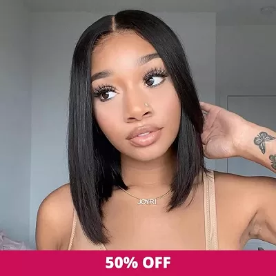 Ishow Glueless Straight Lace Part Short Bob wig