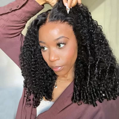 Ishow Burmese Curly Human Hair Wigs Pull Go 5x5/13x4 Lace Ready To Wear Glueless Wig Beginner Friendly