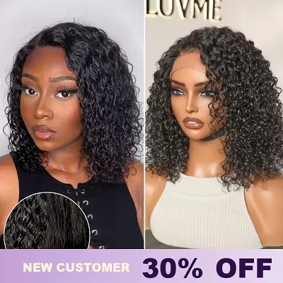 Wet and Wavy 5x5 Closure Pre-Cut Lace Water Wave Wig Glueless Side Part Human Hair Wig