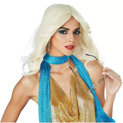 Disco Nights Platinum Blonde Wig