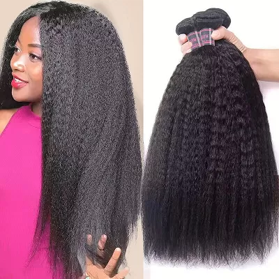 Ishow Kinky Straight Bundles Brazilian Yaki Human Hair Weave 3 Bundles
