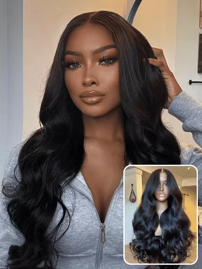 13x4 HD Lace Bye-Bye Slip Body Wave Wig – Pull & Go Fit Ear-to-Ear with Invisi Drawstring & 7x5 Lace Bye Bye Knots Wig