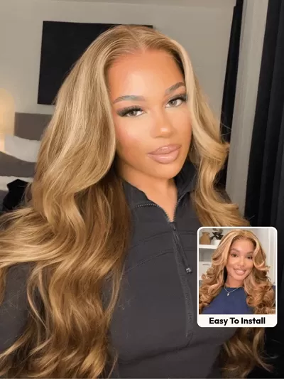 Bye-Bye Knots Wig With Drawstring 7x5 Glueless Lace & 13x4 Pre Everything Honey Blonde Body Wave Wig