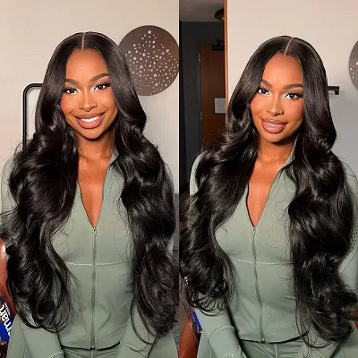 Glueless Loose Wave Lace Closure Wig Clear HD Lace Nature Wave Wig 22-30 Inch