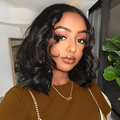 Ishow PPB™ Invisible Knots Body Wave Short Bob Wig 5x5 HD C Part Lace Closure Wigs Ready To Wear Pre Cut Wigs