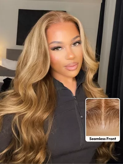 UNice Bye-Bye Knots Wig Pre-Cut 7x5 Glueless Lace & 13x4 Pre Everything Honey Blonde Body Wave Wig