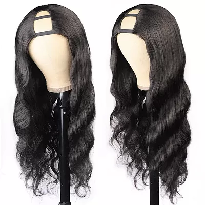 U Part Half Wig Unprocessed Body Wave Human Hair Wigs