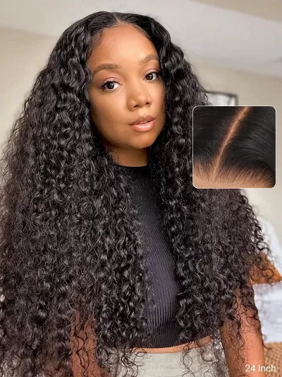 7x5 Bye-bye Knots Quick Install Glueless Water Wave Wig With Baby Hair 150% Density