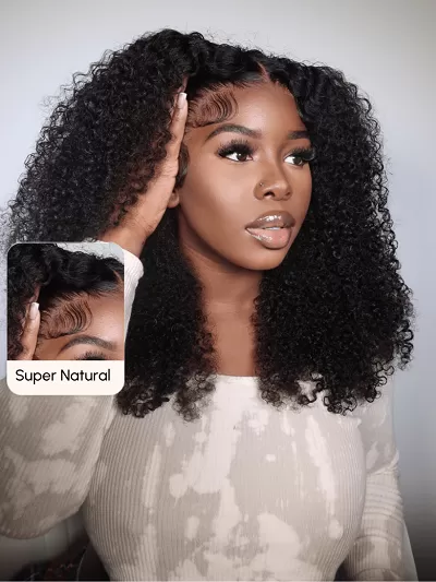 Glueless Put On And Go Kinky Curly U Part Wig For Beginners