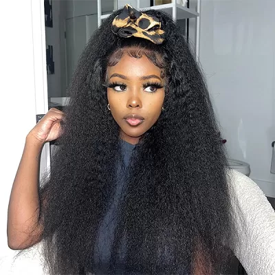 Ishow PPB™ Invisible Knots Kinky Straight Glueless Wig 13x4 HD Lace Frontal Wigs Beginner Friendly Pre Cut Wigs