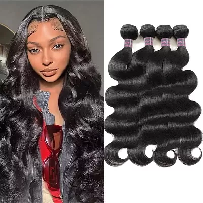 Malaysian Body Wave Hair 4 Bundles Ishow Human Hair Extensions Natural Color