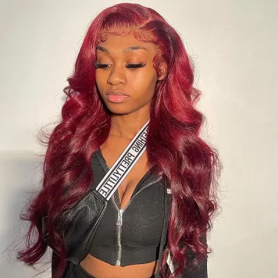 Ishow PPB™ Invisible Knots Colored Glueless Wigs Red/ P10/613 Highlight 99j Burgundy Color Body Wave