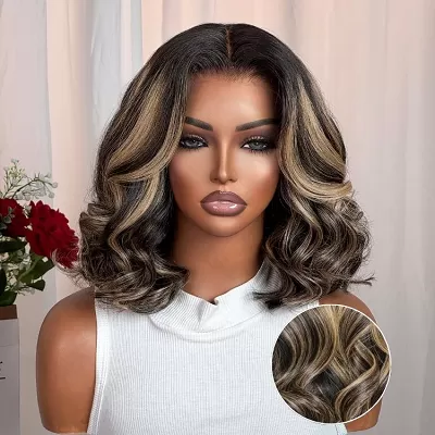 Luvme All-Day Comfort Wig Blonde Highlight Loose Wave Glueless Minimalist HD Lace T Part Wig Pre-Cut Lace