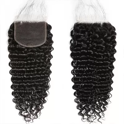 Ishow Hair Human Hair Deep Wave 5x5 Lace Closure Pre Plucked Natural Hairline