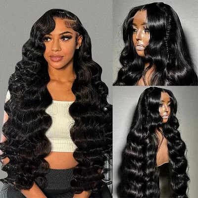 Ishow Body Wave Wig HD Transparent Lace Wig 13x4 Lace Frontal Wigs 200% Density Human Hair Wigs
