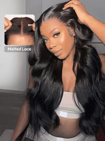13x4 Face Framing Curtain Bangs Pre-Everything Pull And Go Drawstring Loose Wave Wig