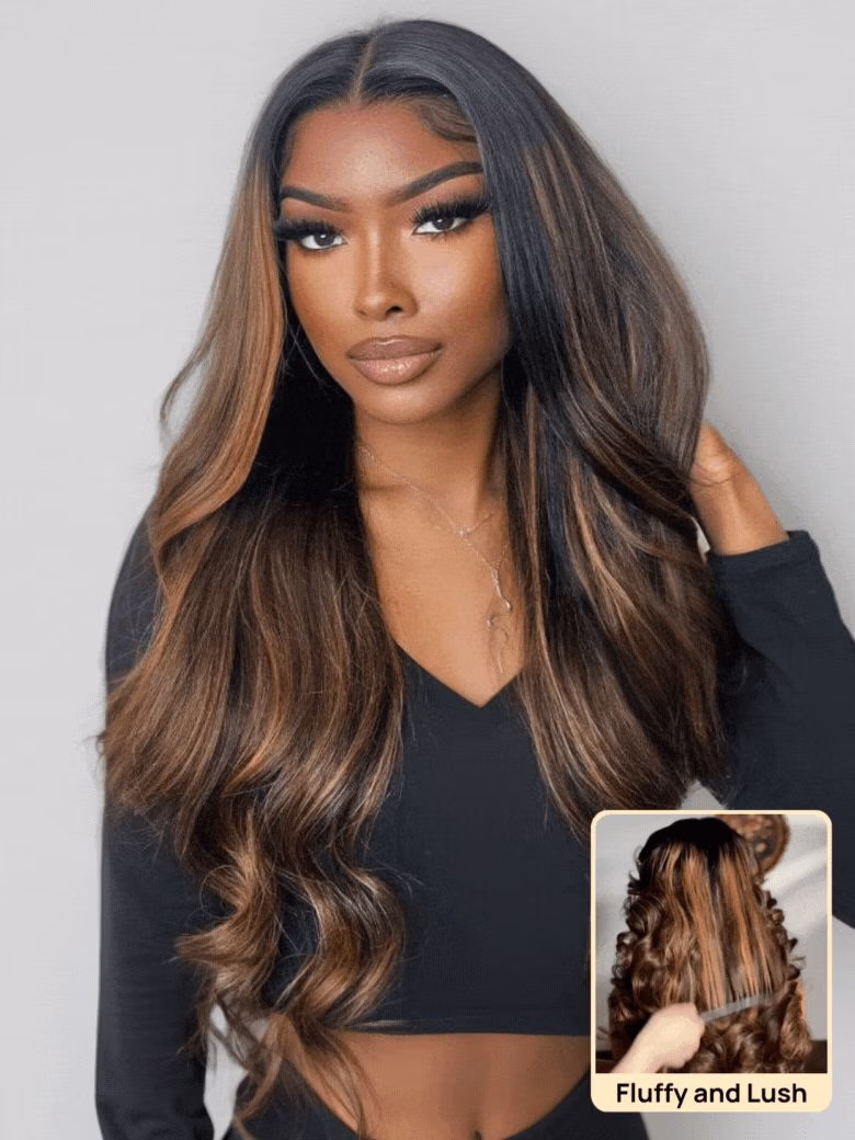 Balayage Highlight 7x5 Pre Cut Lace Closure Wig Body Wave Wigs