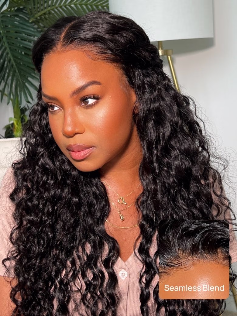 High-Quality Wet and Wavy 13x4 HD Pre Everything Lace Front Wigs Water Wave Human With Elastic Drawstring Hair Wigs