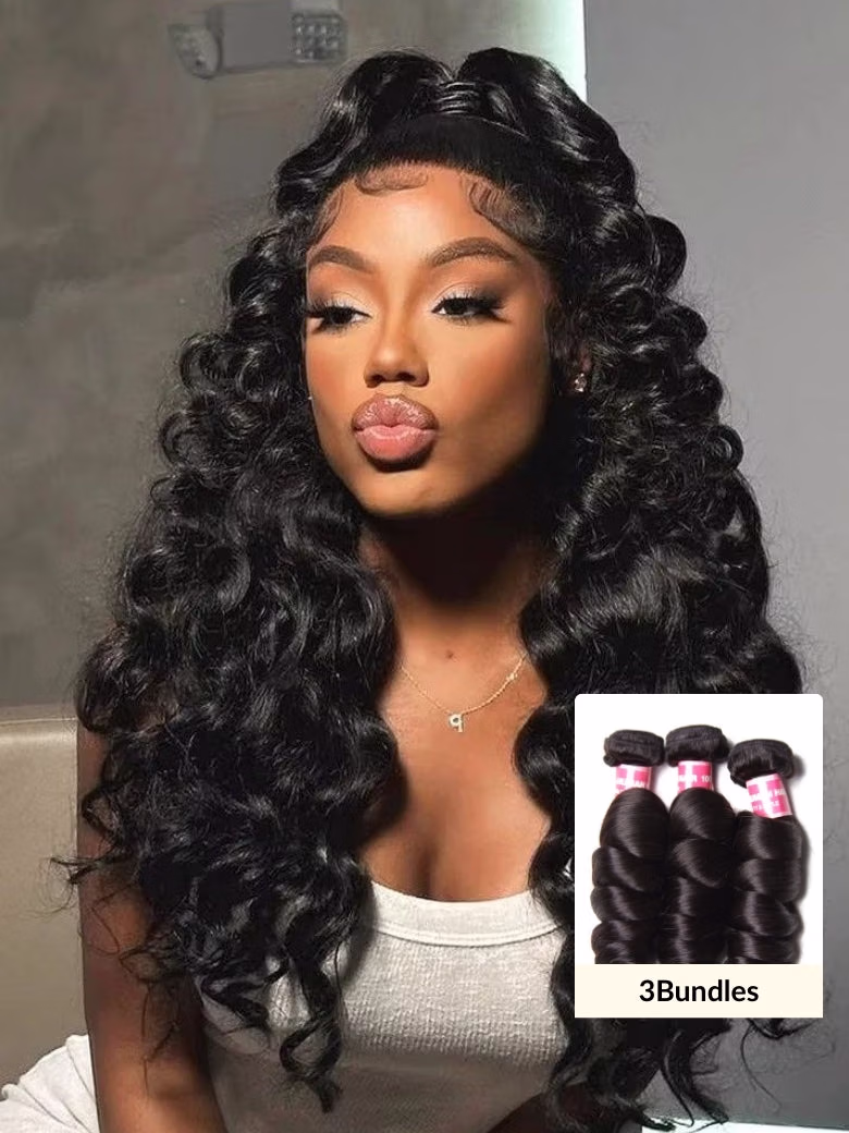 Brazilian Loose Wave 3 Bundles 7A Grade Virgin Hair
